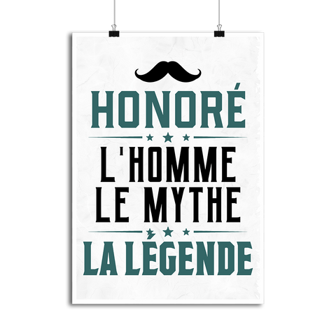 Affiche honoré l'homme le mythe la légende