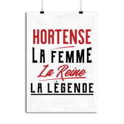 Affiche hortense la femme la reine la légende
