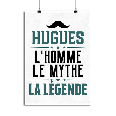 Affiche hugues l'homme le mythe la légende