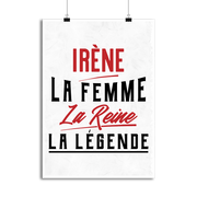 Affiche irène la femme la reine la légende