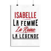 Affiche isabelle la femme la reine la légende