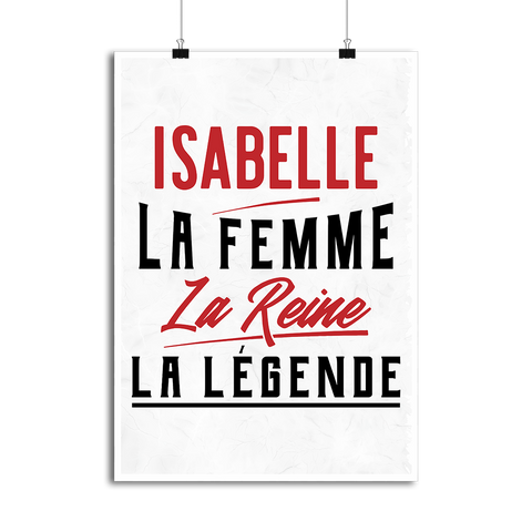 Affiche isabelle la femme la reine la légende
