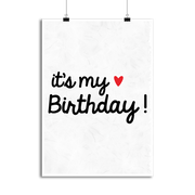 Affiche it's my birthday