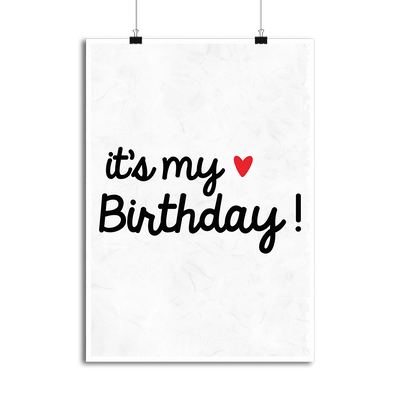 Affiche it's my birthday