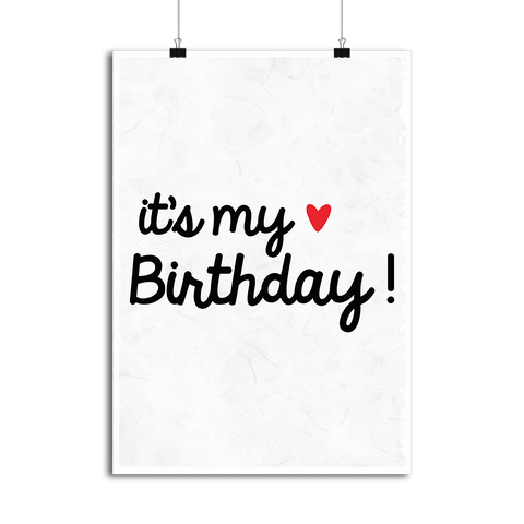 Affiche it's my birthday