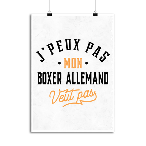 Affiche j peux pas boxer allemand