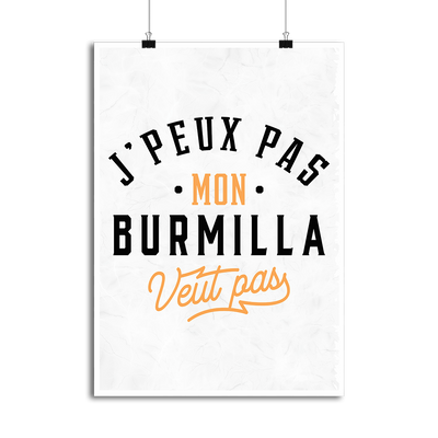Affiche j peux pas burmilla