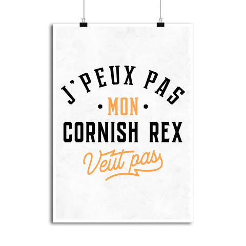 Affiche j peux pas cornish rex
