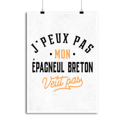 Affiche j peux pas epagneul breton