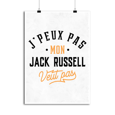 Affiche j peux pas jack russel