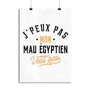 Affiche j peux pas mau egyptien