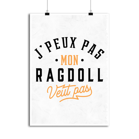 Affiche j peux pas ragdoll