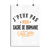 Affiche j peux pas sacre de birmanie