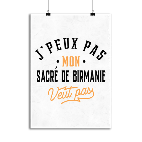 Affiche j peux pas sacre de birmanie