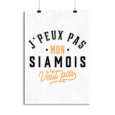 Affiche j peux pas siamois