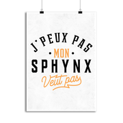 Affiche j peux pas sphynx