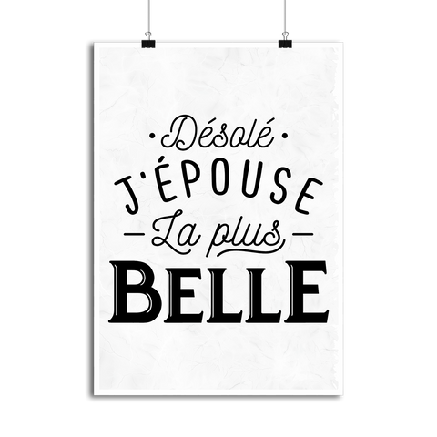 Affiche j'épouse la plus belle