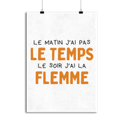 Affiche j'ai la flemme