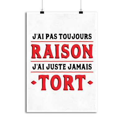 Affiche j'ai pas toujours raison