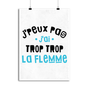 Affiche j'ai trop trop la flemme
