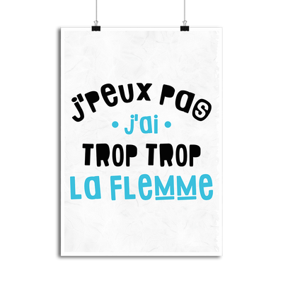 Affiche j'ai trop trop la flemme