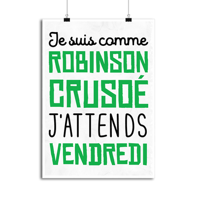 Affiche j'attends vendredi