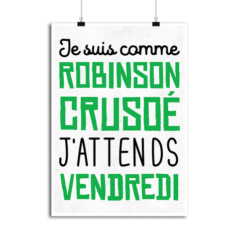 Affiche j'attends vendredi