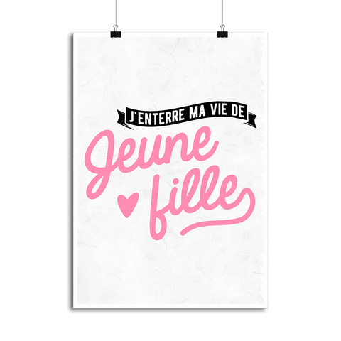 Affiche j'enterre ma vie de jeune fille