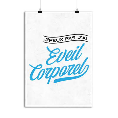 Affiche j'peux pas j'ai éveil corporel