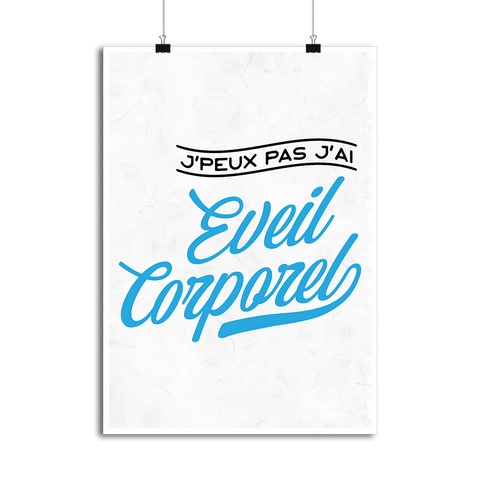 Affiche j'peux pas j'ai éveil corporel