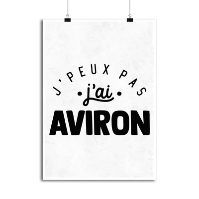 Affiche j'peux pas j'ai aviron 2