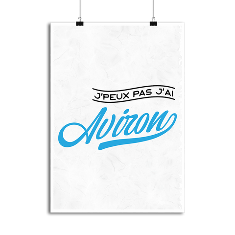 Affiche j'peux pas j'ai aviron