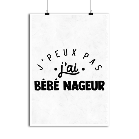 Affiche j'peux pas j'ai bébé nageur 2