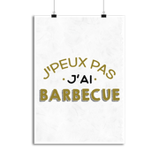 Affiche j'peux pas j'ai barbecue