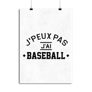 Affiche j'peux pas j'ai baseball 3