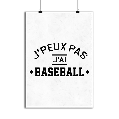 Affiche j'peux pas j'ai baseball 3