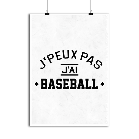 Affiche j'peux pas j'ai baseball 3