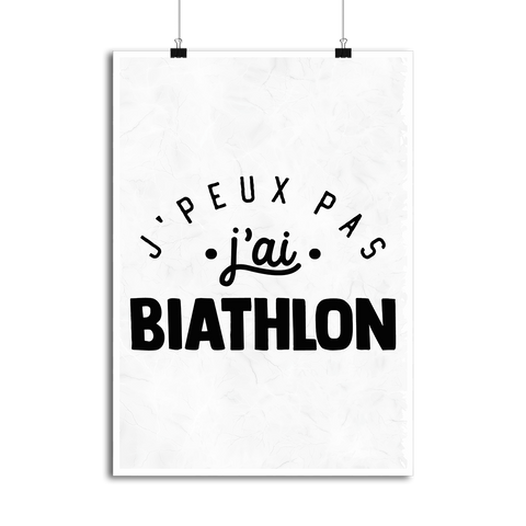 Affiche j'peux pas j'ai biathlon 2