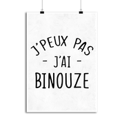 Affiche j'peux pas j'ai binouze