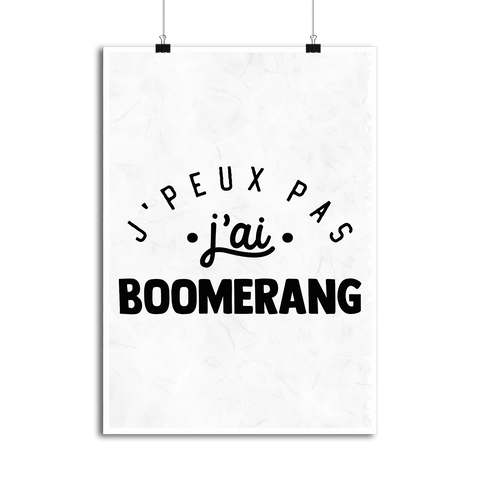 Affiche j'peux pas j'ai boomerang 2