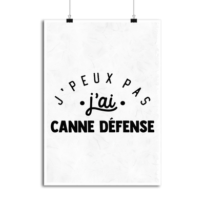 Affiche j'peux pas j'ai canne défense 2