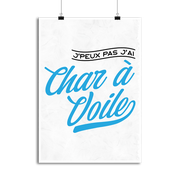 Affiche j'peux pas j'ai char à voile