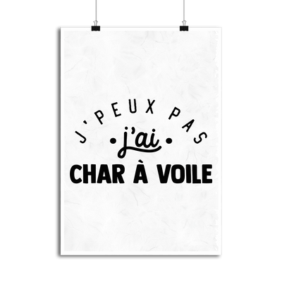 Affiche j'peux pas j'ai char à voile 2