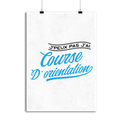 Affiche j'peux pas j'ai course d'orientation