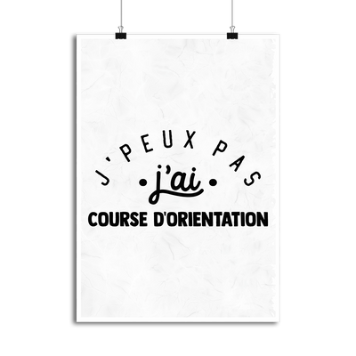 Affiche j'peux pas j'ai course d'orientation 2