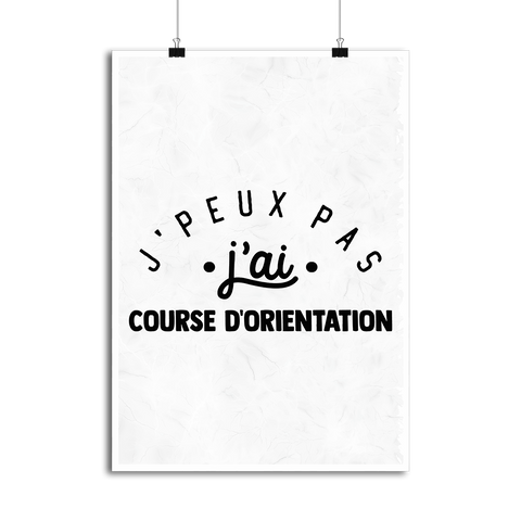 Affiche j'peux pas j'ai course d'orientation 2