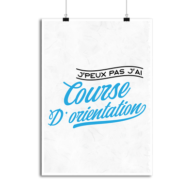 Affiche j'peux pas j'ai course d'orientation