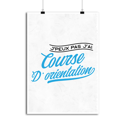 Affiche j'peux pas j'ai course d'orientation