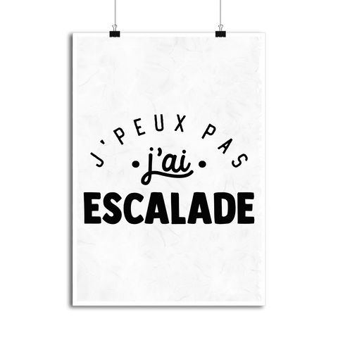 Affiche j'peux pas j'ai escalade 2