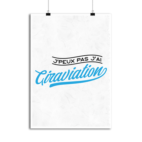 Affiche j'peux pas j'ai giraviation